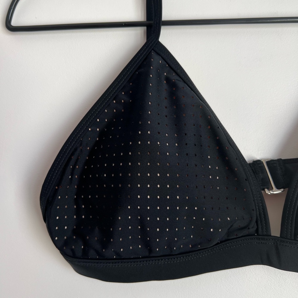 NWT Fabletics Valentina Black Preforated Bikini Set Swimsuit - Picture 3 of 11
